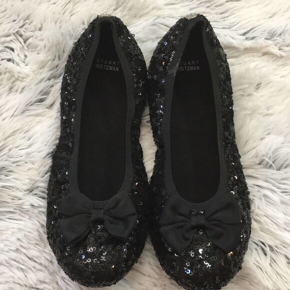 Stuart Weitzman Fannie Sequin Ballerina Flat - Picture 2 of 8